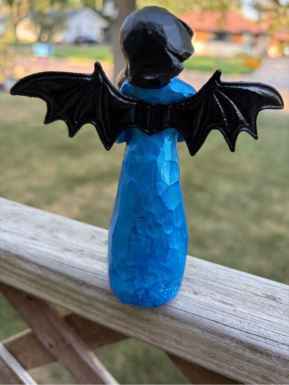Wicked Willow Handpainted Witch Blue Metallic - Picture 4 of 4